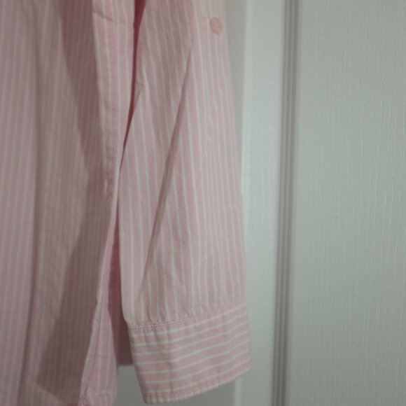 COPY - Jasmine rose pink white stripe JR embroidery blouse 100% cotton size M - Picture 6 of 10